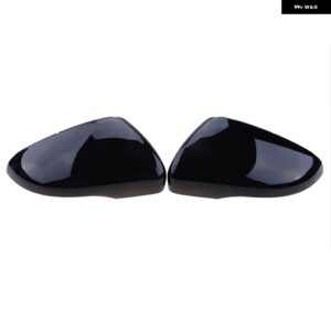 VW GOLF 6 MK6 GTI R GTD 2008-2013 TOURAN 光沢ブラック サイドミラー バックミラー カバー ウィングキャップ アクセサリー 5K0857537 - Glossy black pair