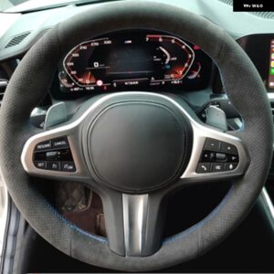 滑り止めスエードカー ステアリングホイール カバー BMW M スポーツ G30 G31 G32 G20 G21 G11 G12 G14 G15 G16 X3 G01 X4 G02 X5 G05 X7 G07 - Style 18