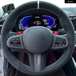 滑り止めスエードカー ステアリングホイール カバー BMW M スポーツ G30 G31 G32 G20 G21 G11 G12 G14 G15 G16 X3 G01 X4 G02 X5 G05 X7 G07 - style 4