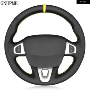 ステアリングホイール カバー DIY ブラック 人工皮革 カー ステアリングホイール カバー ルノー メガーヌ 3 クーペ GT RS 2010-2016 - Red Thread