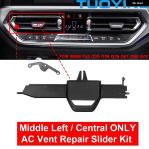 車フロントミドルセンターACベント グリル クリップ スライダー リペアキット BMW 2/3/4シリーズ X3 X4 F40 F44 G20 G28 G26 G29 G01 G08 G02 - Middle Left Central