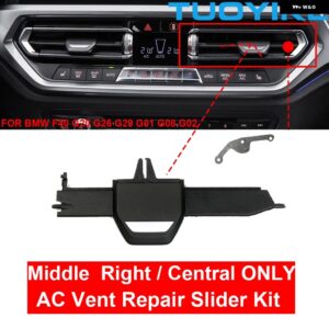 車フロントミドルセンターACベント グリル クリップ スライダー リペアキット BMW 2/3/4シリーズ X3 X4 F40 F44 G20 G28 G26 G29 G01 G08 G02 - Middle Right Central