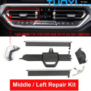 車フロントミドルセンターACベント グリル クリップ スライダー リペアキット BMW 2/3/4シリーズ X3 X4 F40 F44 G20 G28 G26 G29 G01 G08 G02 - Middle Left Kit