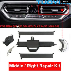 車フロントミドルセンターACベント グリル クリップ スライダー リペアキット BMW 2/3/4シリーズ X3 X4 F40 F44 G20 G28 G26 G29 G01 G08 G02 - Middle Right Kit