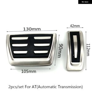 ステンレス 製AT車ペダル アウディ A8 D5 2018 - 22 アクセル ブレーキ穴 あけ不要 滑り止めペダルカバー パーツ - 2PCS