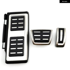 ステンレス 製 AT MT 車用ペダルカバー アウディ A3 8V 2014 - 20 燃料ブレーキ 滑り止め フットレスト ペダル パッド - 3 pcs2