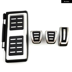 ステンレス 製 AT MT 車用ペダルカバー アウディ A3 8V 2014 - 20 燃料ブレーキ 滑り止め フットレスト ペダル パッド - 4pcs