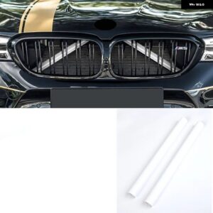 BMW 5 6 7シリーズ F10 F11 F12 F13 F18 F01 F02 F03 F04 F06 F07 X1 F48 X2 F39 車フロント グリル トリム ストリップカバー アクセサリー - WHITE
