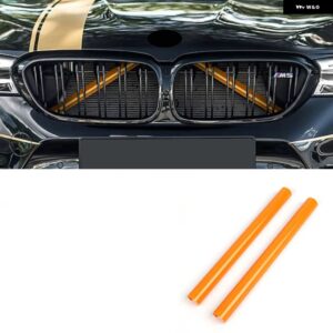 BMW 5 6 7シリーズ F10 F11 F12 F13 F18 F01 F02 F03 F04 F06 F07 X1 F48 X2 F39 車フロント グリル トリム ストリップカバー アクセサリー - Orange