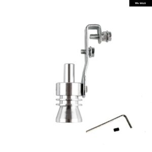 汎用 車両排気エンドチップターボサウンドマフラー パイプ ホイッスル軽量素材サイズXL RS-TUR006-XL - Silver