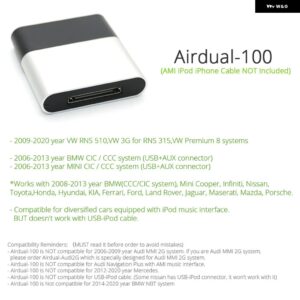 BLUETOOTH対応カーキット アダプター アウディ 2004-2009MM I AMI 2G 3G IPOD ミュージックレシーバー インターフェース AIRDUAL モジュール - Airdual-100