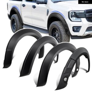マットブラックフェンダーフレアホイールアーチエクステンション フォード レンジャーネクストジェン2022 2023ワイルド トラック ワイルド トラック -X - with sensor hole