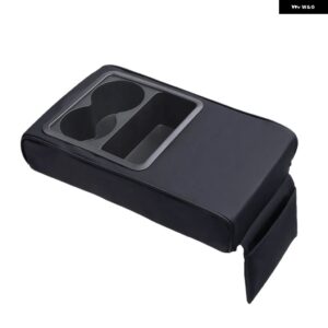 自動車用 アームレスト クッション アームレスト カップ ホルダー リア用 肘掛け サポート 強化 車用 アームレスト ホルダー 車両用アーム クッション 収納 - black