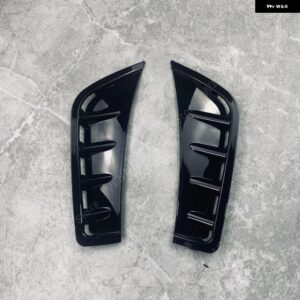 フロント バンパー ウィンドナイフブレード メルセデス GLC クラス C253 X253 GLC260 GLC300 2020 2021 2022 カーボンルック バンパー スポイラー - Glossy Black