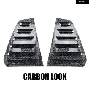 VW アクセサリー ゴルフ 6 MK6 GTI R GTD 2008-2012 車用 リアサイドウィンドウルーバー 通気口 フロントガラス 装飾 カバー - Carbon Look