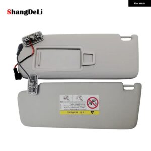 車内サン バイザー 左 ミラー 付き オート VW パサート B8 ゴルフ 7 スポーツバン シュコダ オクタビア 2015 - 2019 - grey 1pair