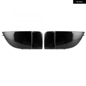 1ペア 車フロント フォグライト ランプカバー バンパー カバー キャップ トリム スバル インプレッサ STI WRX 2004-2005 車ランプマスクカバー - Bright Black