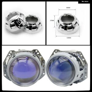 3.0インチ H4 バイ キセノン プロジェクターレンズ HELLA RETROCAR ヘッドライト D2S D2H キセノン キット バルブ カー アセンブリ ヘッドランプ カスタム - LENS - A SHROUDS