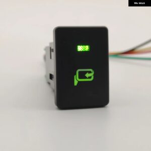 12V LEDライトライトスイッチ ウィング バックミラー スイッチ コネクタ レトロスイッチ 33X22MM トヨタ ランドクルーザー ヤリス RAV4 - Green light