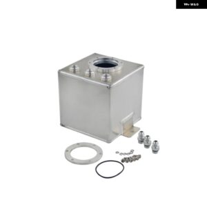 LIZHI RACING - 2L シルバーブラック ビレット アルミ燃料サージタンク / AN6サージタンク 3ピースAN6フィッティング付き LZ-TK83 - Silver