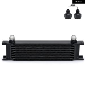 LIZHI - アルミ 汎用 エンジン トランス ミッション AN10 オイルクーラー 10列 10ANメス-AN6 AN8オス アダプター フィッティング付きLZ7010 - 2an6 fitting