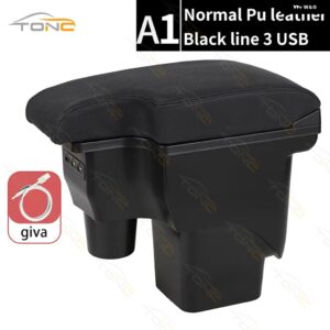 フォード フォーカス 2 アームレスト ボックス フォード フォーカス 2MK2車 アームレスト 車アクセサリー インテリア 詳細レトロパーツ 収納 ボックス USB - A1 Normal Black line