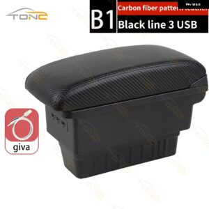 ホンダ アームレスト ボックス 2020 2021 2022 HEVエルボーレスト一体型 アームレスト センター コンソール 収納 ボックス USB付き - B1 Black line