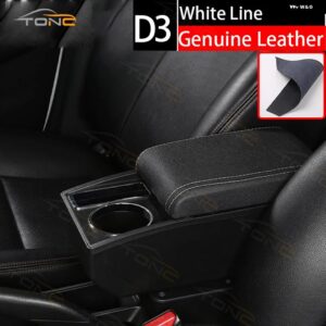 DACIA RENAULT SANDERO LOGAN 2 アームレスト 日産 ALMERA G15 車用 アームレスト ボックス LADA LARGUS 収納 ボックス カーアクセサリー - D3Premium White line