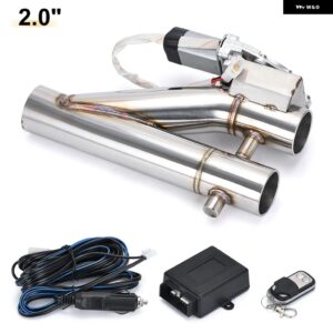 汎用 ステンレス 304 2.0インチ 2.25インチ 2.5インチ 3インチ デュアル バルブ 電動排気ダウン パイプ カットアウト リモートワイヤレスアクセサリ付き - 2.0 inch EMP84