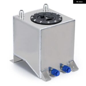 LIZHI RACING - 2.5ガロン 10L アルミレースドリフト燃料バッテリータンク 燃料サージタンク レベルセンダーなし 210*215*225MM LZ-TK13 - Silver