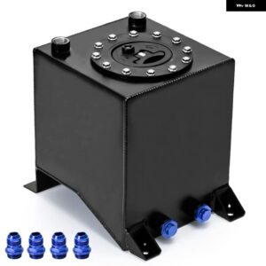 LIZHI RACING - 2.5ガロン 10L アルミレースドリフト燃料バッテリータンク 燃料サージタンク レベルセンダーなし 210*215*225MM LZ-TK13 - black