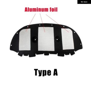 シュコダ コディアック 2017-2021 断熱 パッド フロント エンジン フード 防音 断熱 PET アルミホイル マットカバー - Type A