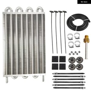8列6列4列アルミリモートトランス ミッション オイルクーラー オート マニュアル ラジエーター コンバーターキット - 8 Row Silver