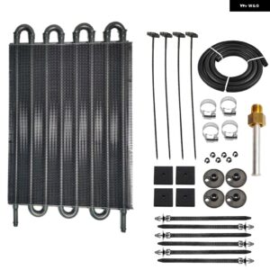 8列6列4列アルミリモートトランス ミッション オイルクーラー オート マニュアル ラジエーター コンバーターキット - 8 Row Black
