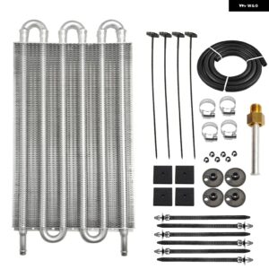8列6列4列アルミリモートトランス ミッション オイルクーラー オート マニュアル ラジエーター コンバーターキット - 6 Row Silver