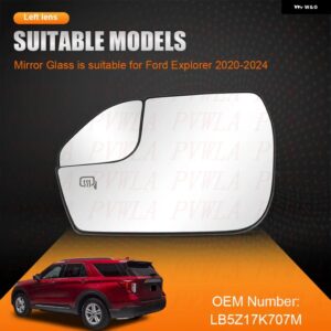 フォード エクスプローラー 2020 2021 2023 2024 車用バックミラー ガラス ヒーター付き LB5Z17K707M LB5Z17K707L - 1 pc Left Side