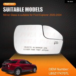 フォード エクスプローラー 2020 2021 2023 2024 車用バックミラー ガラス ヒーター付き LB5Z17K707M LB5Z17K707L - 1 pc Right Side