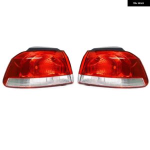 VW ゴルフ MK6 ゴルフ 6 ハッチバック 2009 2010-2013 車用 テールライト テールライト リア リバース ドライビングサイドランプ バルブ 無 - Pair Outside