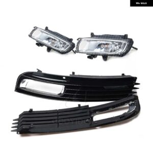 車用 フォグランプ アウディ A8 A8L D3 2008-2010 グリル フロント バンパー フォグランプ フレーム グリル カーアクセサリー 4E0807681AN 4E0807682AN - Left and Right5