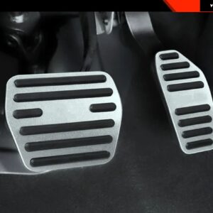 車用アクセルブレーキレストフットペダル 日産 ルークス サクラ 内装 パーツ アクセサリー 合金 - Silver