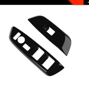 2021-2024年式 日産 ルークス ウインドウリフト ボタン カバー フレーム インテリア アクセサリー ABSクローム - black