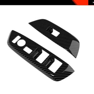 2021-2024年式 日産 ルークス ウインドウリフト ボタン カバー フレーム インテリア アクセサリー ABSクローム - CARBON