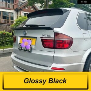 BMW X5 E70 2006 07 08 09 10 11 12 リアミドル トランク リッドカースポイラー ウィング ABSブラックカーボン アップグレード - Glossy Black