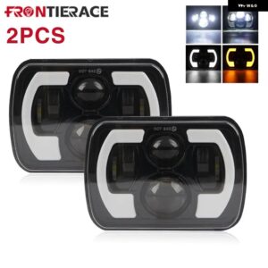 オート ヘッドライト FINDE 5X7/6X7 LED DRL トヨタ ピックアップ トラック プロジェクターハイロービームハロー 30000LM 400W カーアクセサリー - 2PCS Type D