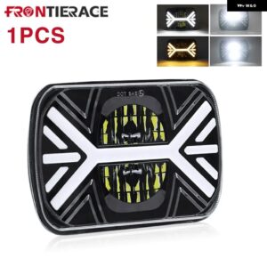 オート ヘッドライト FINDE 5X7/6X7 LED DRL トヨタ ピックアップ トラック プロジェクターハイロービームハロー 30000LM 400W カーアクセサリー - 1PCS Type E