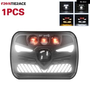 オート ヘッドライト FINDE 5X7/6X7 LED DRL トヨタ ピックアップ トラック プロジェクターハイロービームハロー 30000LM 400W カーアクセサリー - 1PCS Type F