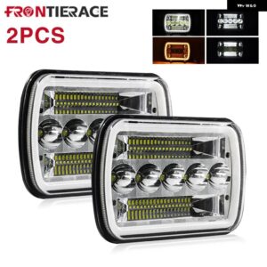 オート ヘッドライト FINDE 5X7/6X7 LED DRL トヨタ ピックアップ トラック プロジェクターハイロービームハロー 30000LM 400W カーアクセサリー - 2PCS Type H