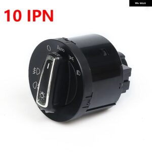 オート ヘッドライト ヘッドランプ スイッチ ライトセンサー REVW ゴルフ ジェッタ B6 MK5 MK6 ティグアン トゥーラン パサート ポロ ボラ 3BD941531 - 10 PIN