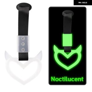 ツリカワ ハンドルリング ハート トレイン バス ハンドストラップ スタイリング ドリフト チャーム カーハザード牽引ストラップフック ステッカー 1個 - style 2