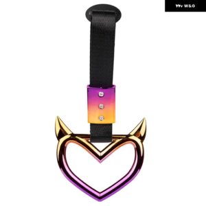 ツリカワ ハンドルリング ハート トレイン バス ハンドストラップ スタイリング ドリフト チャーム カーハザード牽引ストラップフック ステッカー 1個 - Style 1